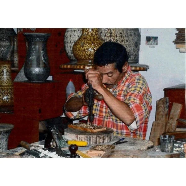 Handmade Multicolored Wood Coffee Table (Morocco)