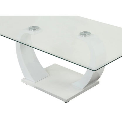 Cres Glam Glasstop 3-Piece Coffee Table Set by Furniture of America