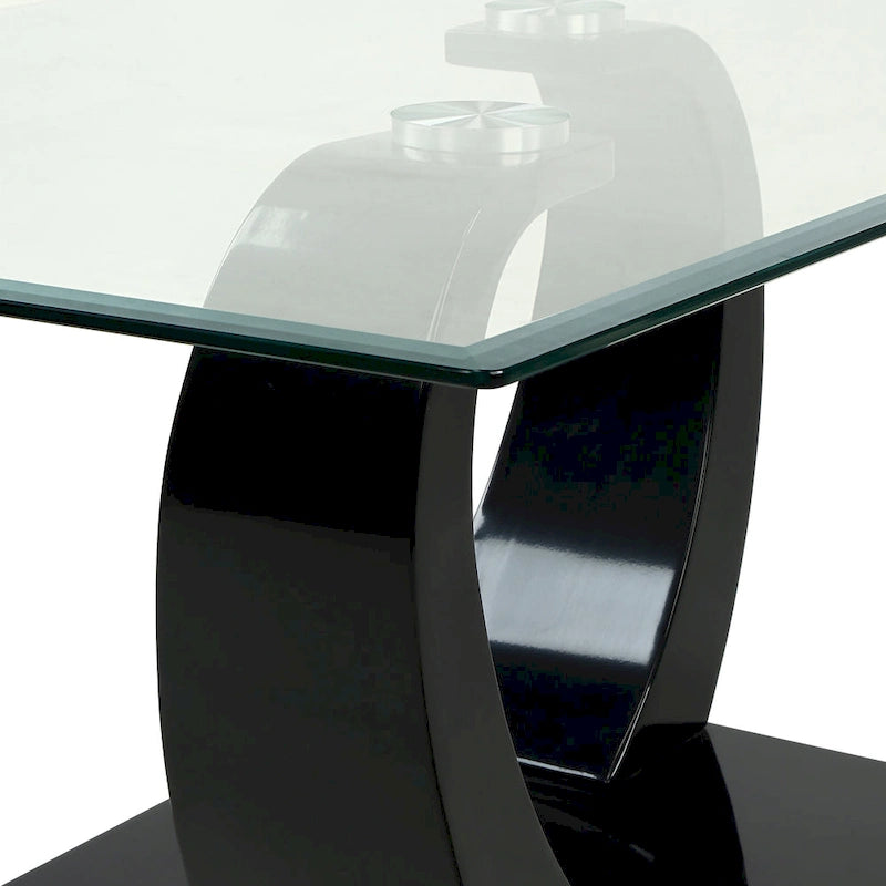 Cres Glam Glasstop 3-Piece Coffee Table Set by Furniture of America