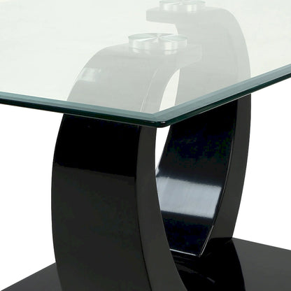 Cres Glam Glasstop 3-Piece Coffee Table Set by Furniture of America