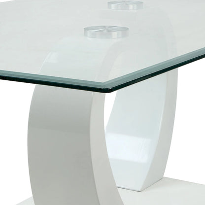 Cres Glam Glasstop 3-Piece Coffee Table Set by Furniture of America