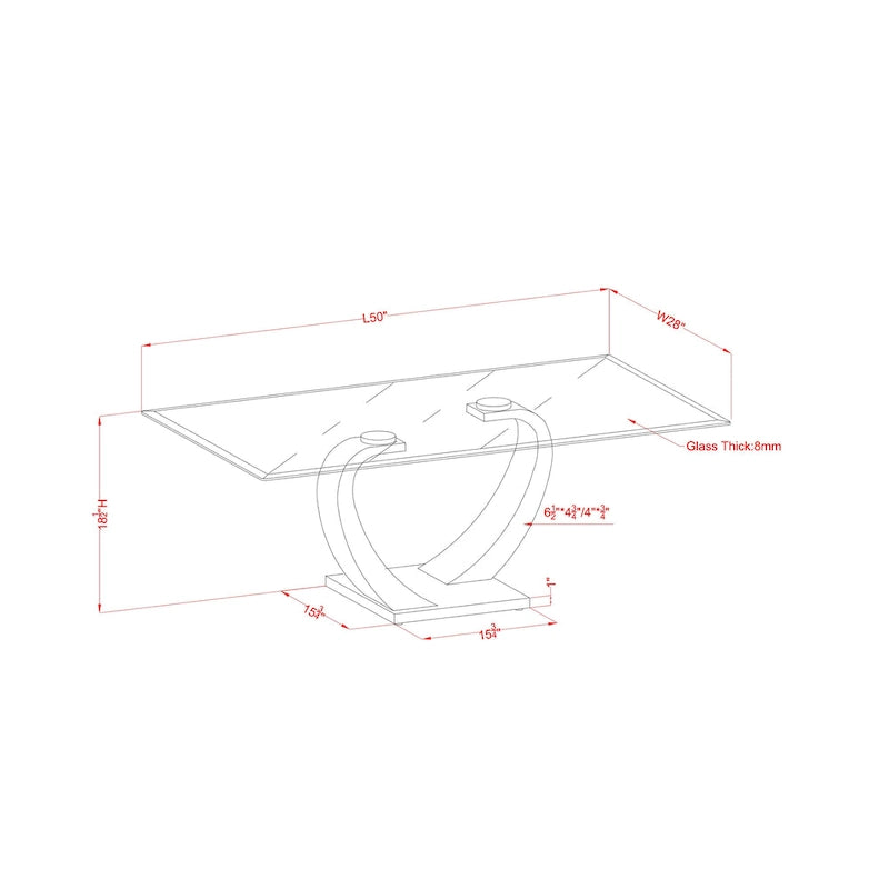 Cres Glam Glasstop 3-Piece Coffee Table Set by Furniture of America