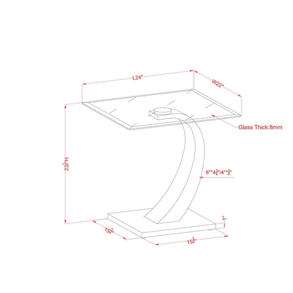 Cres Glam Glasstop 3-Piece Coffee Table Set by Furniture of America