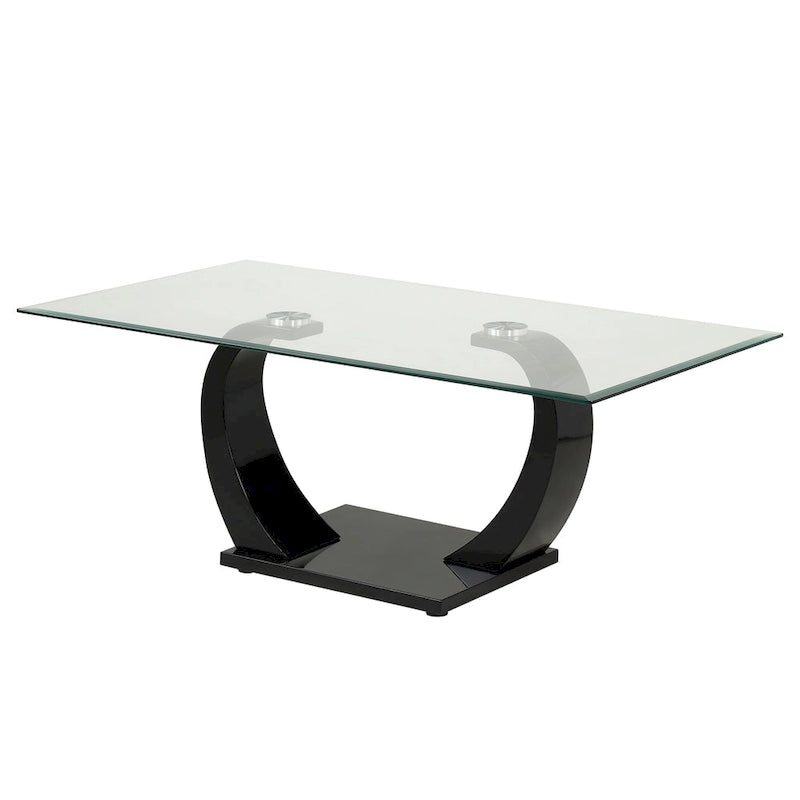 Cres Glam Glasstop 3-Piece Coffee Table Set by Furniture of America