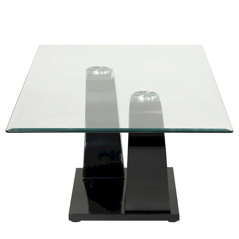 Cres Glam Glasstop 3-Piece Coffee Table Set by Furniture of America