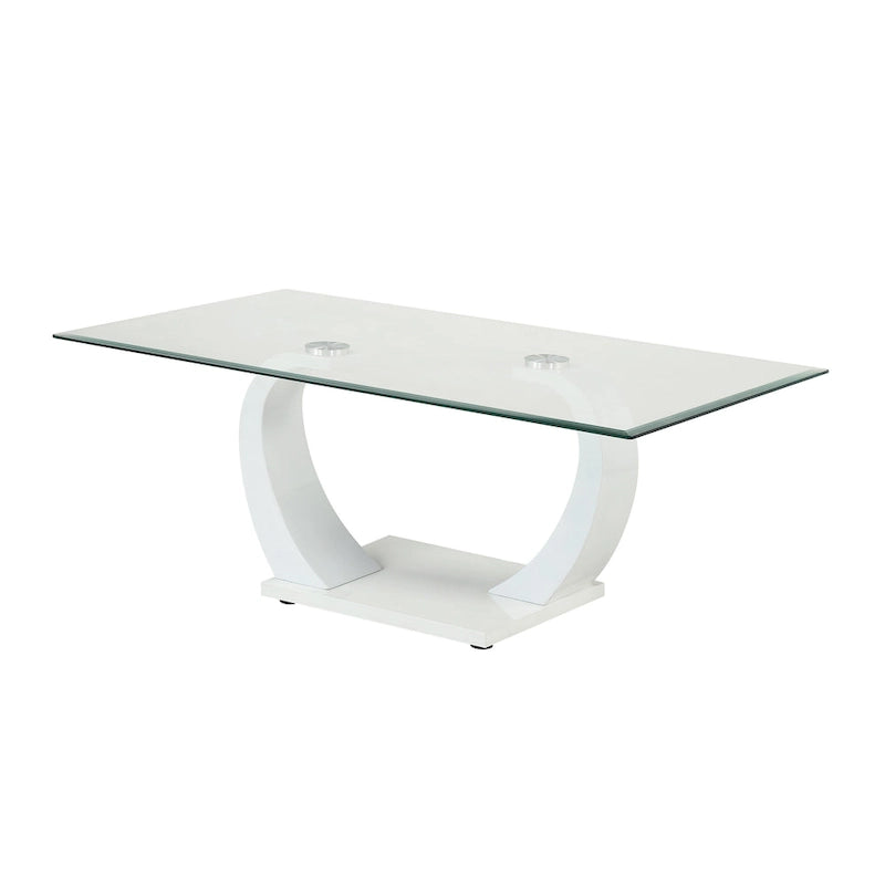 Cres Glam Glasstop 3-Piece Coffee Table Set by Furniture of America