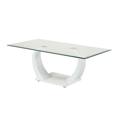 Cres Glam Glasstop 3-Piece Coffee Table Set by Furniture of America