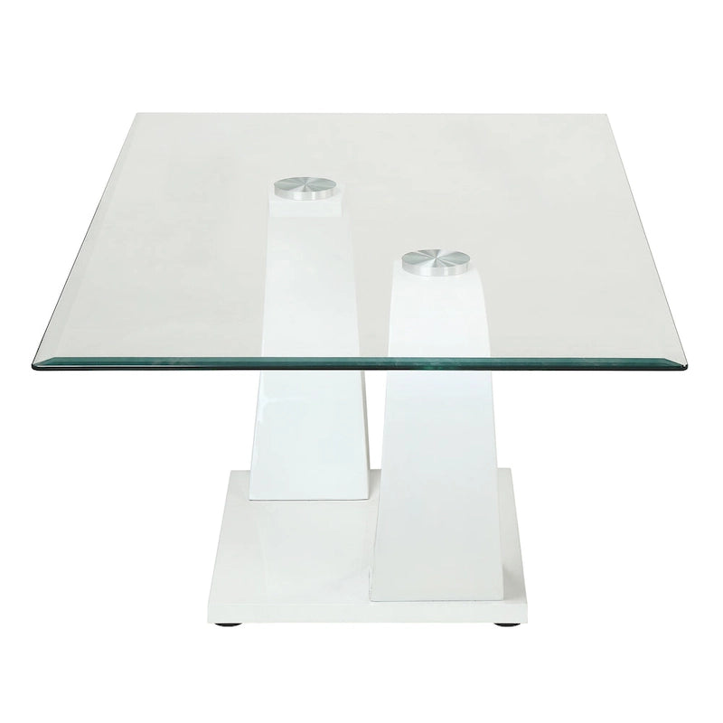 Cres Glam Glasstop 3-Piece Coffee Table Set by Furniture of America