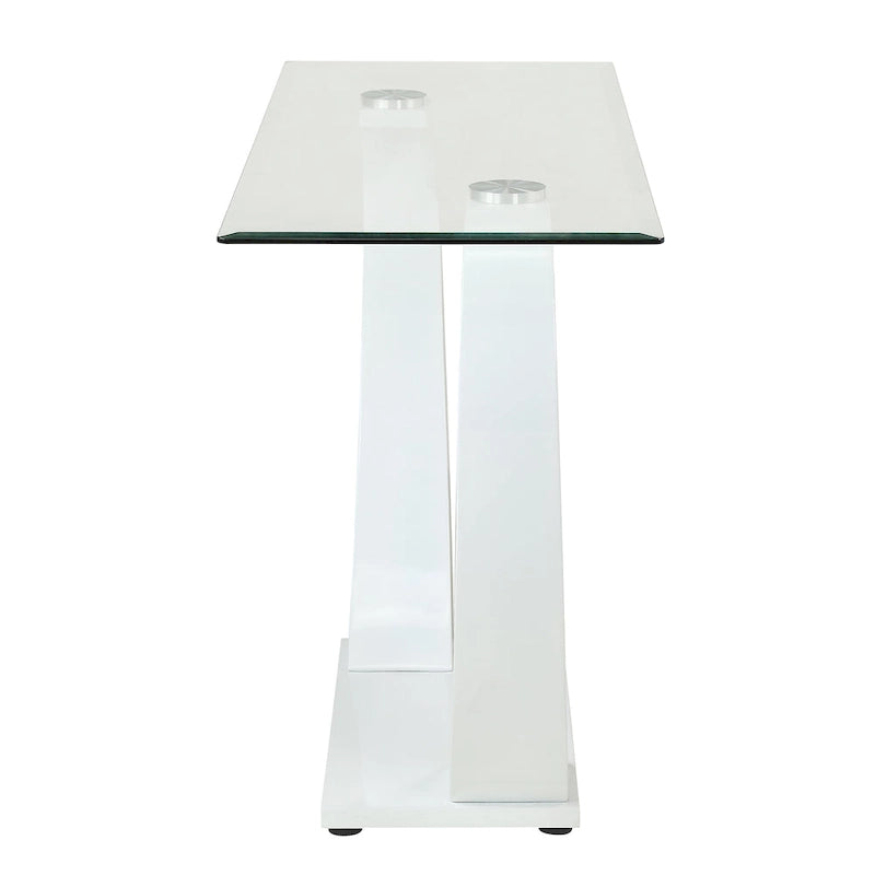 Cres Glam Glasstop 3-Piece Coffee Table Set by Furniture of America