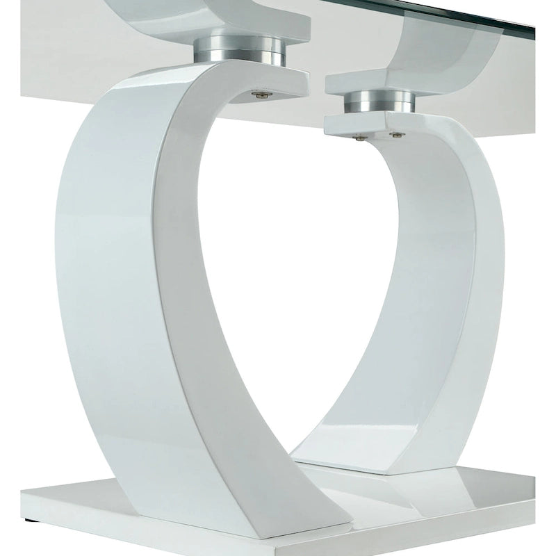 Cres Glam Glasstop 3-Piece Coffee Table Set by Furniture of America