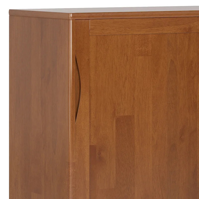 WYNDENHALL Pearson SOLID HARDWOOD 48 inch Wide Mid Century Modern Medium Storage Cabinet - 48w x 17d x 42 h