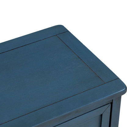 Nestfair Storage Cabinet with 2 Drawers and 4 Classic Rattan Basket