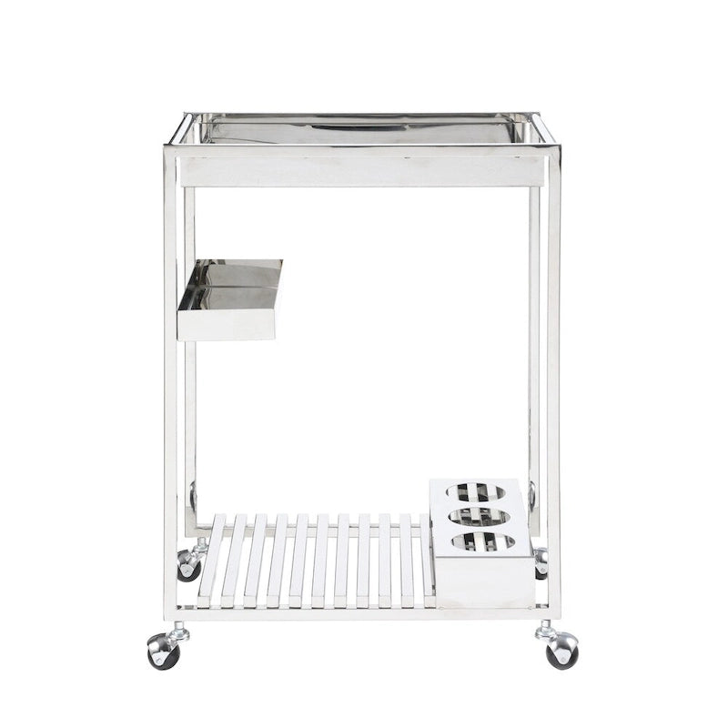 Somette Contemporary All Metal Tea Cart - N/A
