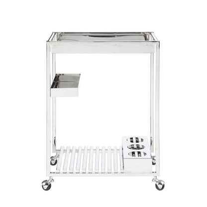 Somette Contemporary All Metal Tea Cart - N/A