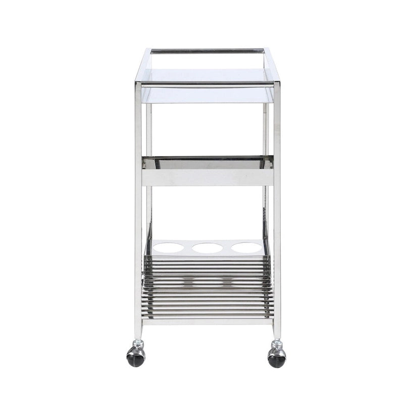 Somette Contemporary All Metal Tea Cart - N/A