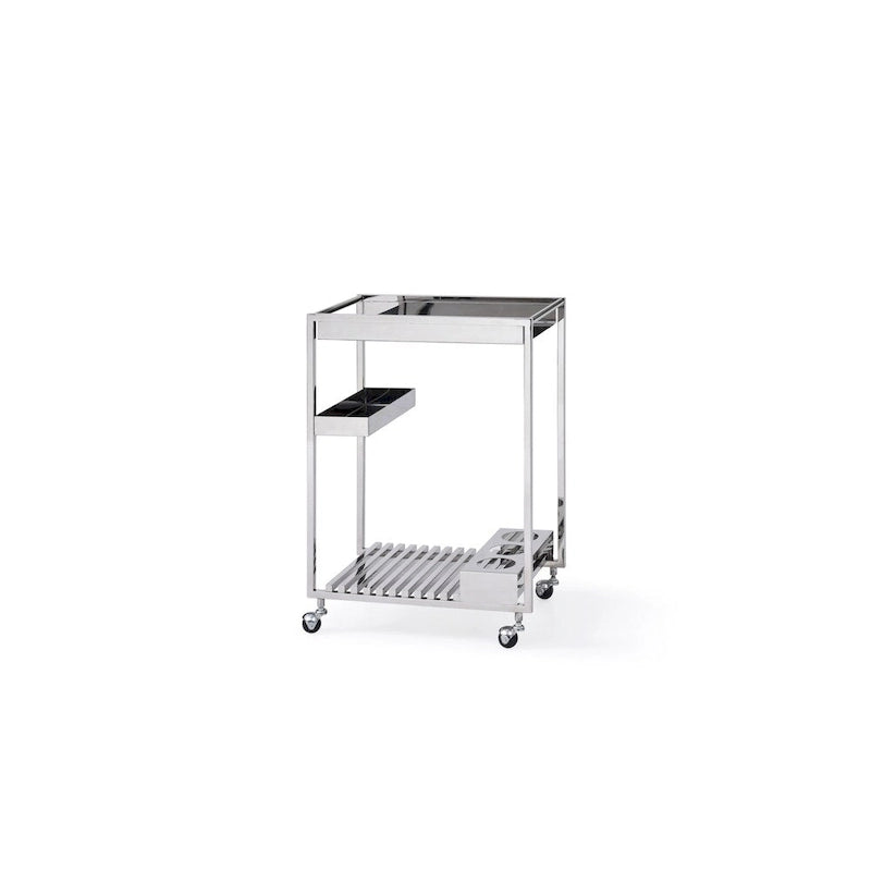Somette Contemporary All Metal Tea Cart - N/A