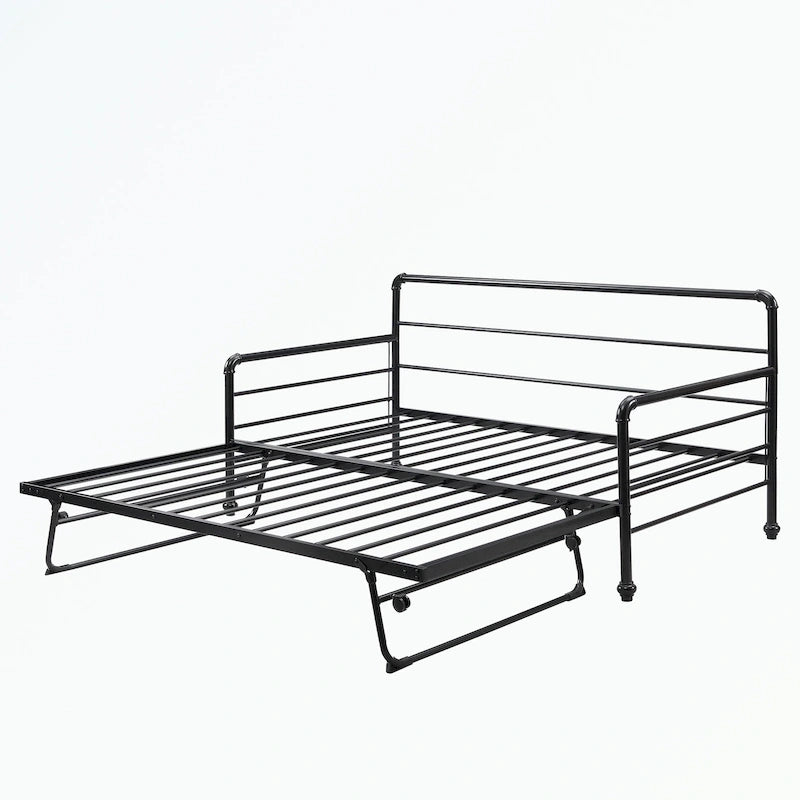 Twin Size Daybed with Adjustable Trundle