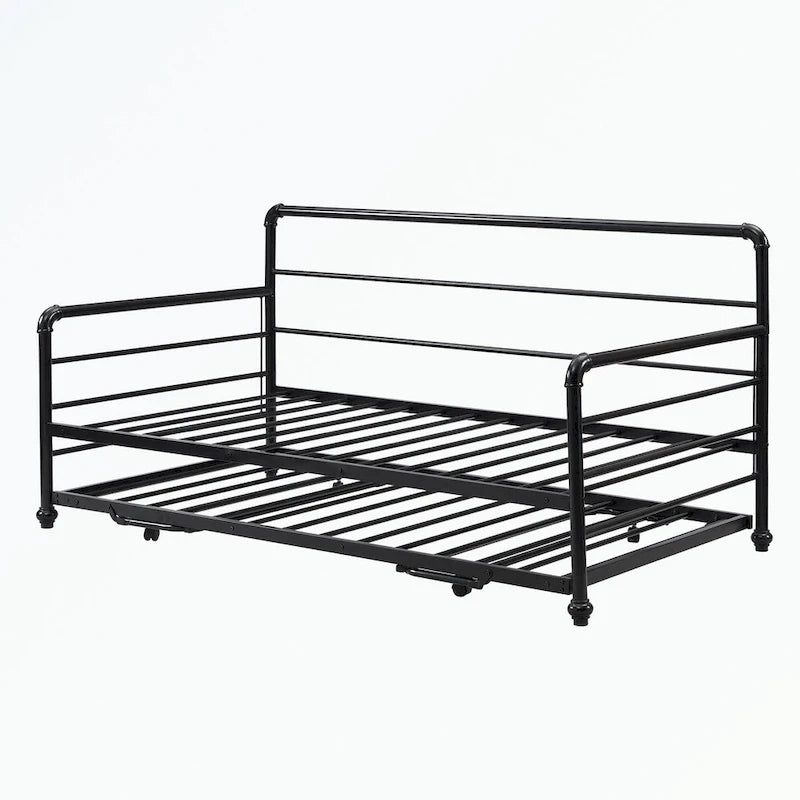 Twin Size Daybed with Adjustable Trundle