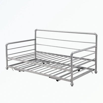Twin Size Daybed with Adjustable Trundle