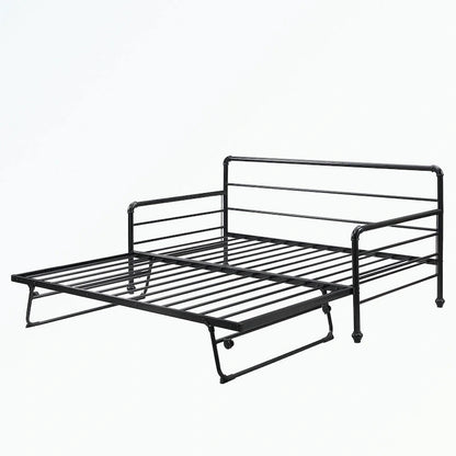 Twin Size Daybed with Adjustable Trundle