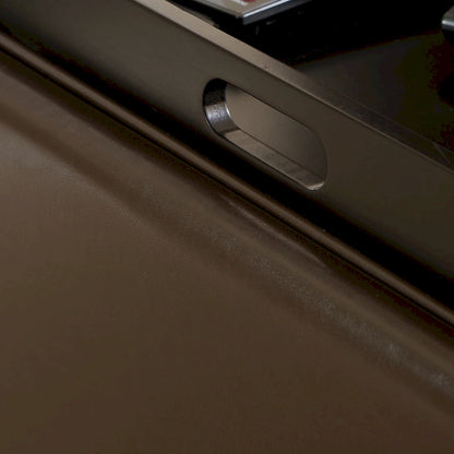 Wellington Bonded Leather Tray Top Ottoman by Christopher Knight Home