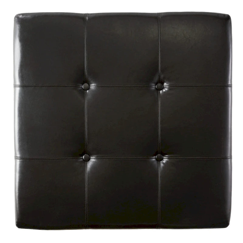 Darlington Espresso Bonded Leather Ottoman by Christopher Knight Home