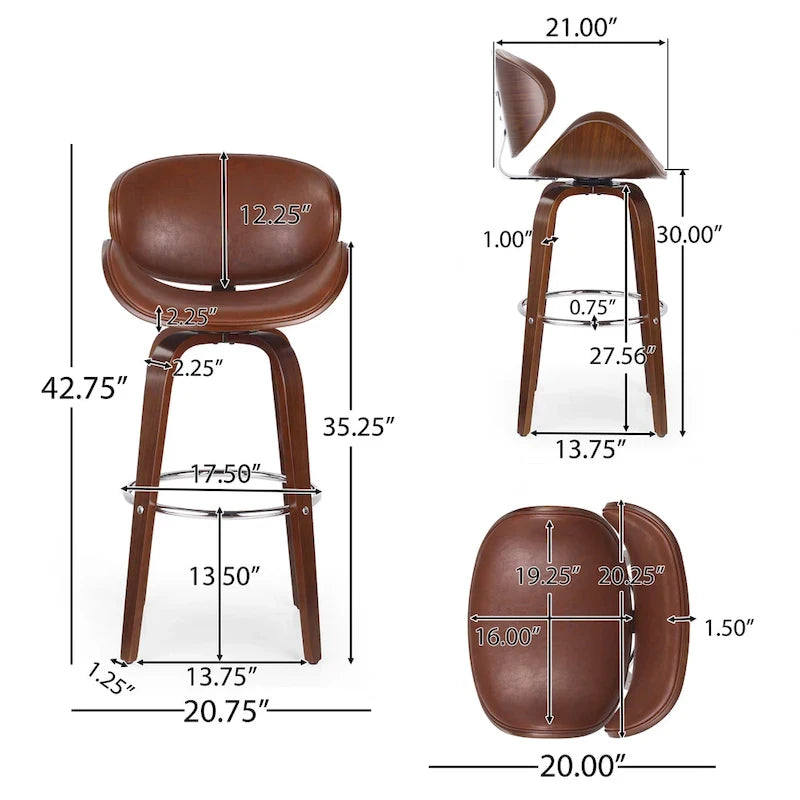 Jakin Indoor Upholstered Swivel Barstool by Christopher Knight Home