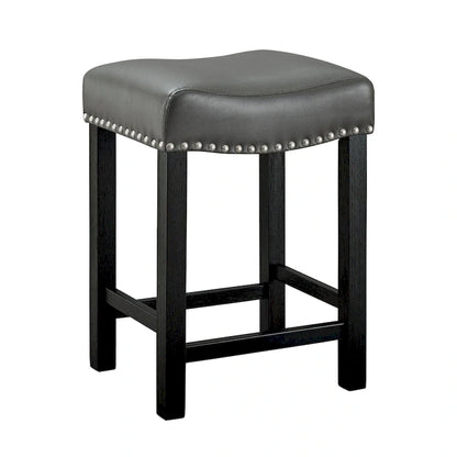 Steve Silver Ariana Gray Faux Leather Counter Stool - Set of 2