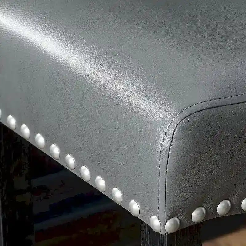 Steve Silver Ariana Gray Faux Leather Counter Stool - Set of 2