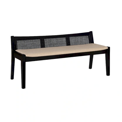 Buford Solid Wood Cane Bench