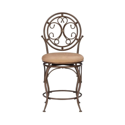 Monaco Big & Tall Scroll Circle Back Counter Stool - N/A