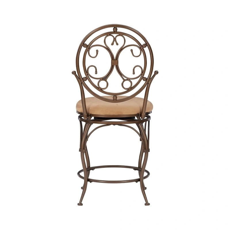 Monaco Big & Tall Scroll Circle Back Counter Stool - N/A