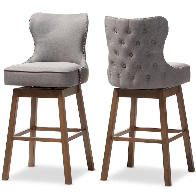 Gradisca Modern and Contemporary 2-Piece Swivel Bar Stool Set
