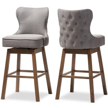 Gradisca Modern and Contemporary 2-Piece Swivel Bar Stool Set