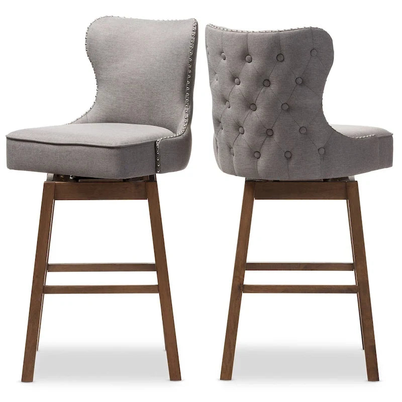 Gradisca Modern and Contemporary 2-Piece Swivel Bar Stool Set
