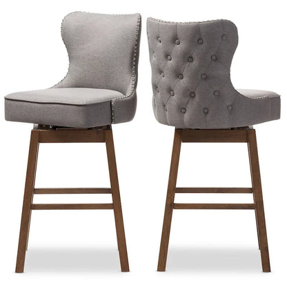 Gradisca Modern and Contemporary 2-Piece Swivel Bar Stool Set