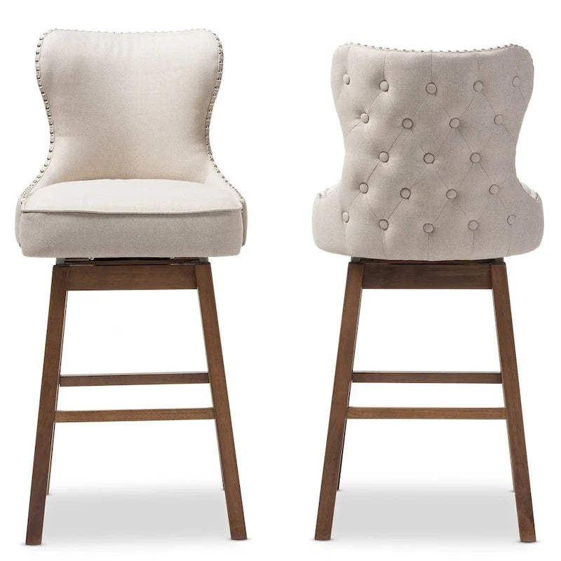 Gradisca Modern and Contemporary 2-Piece Swivel Bar Stool Set