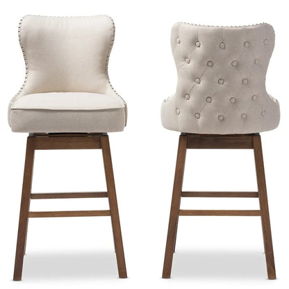 Gradisca Modern and Contemporary 2-Piece Swivel Bar Stool Set