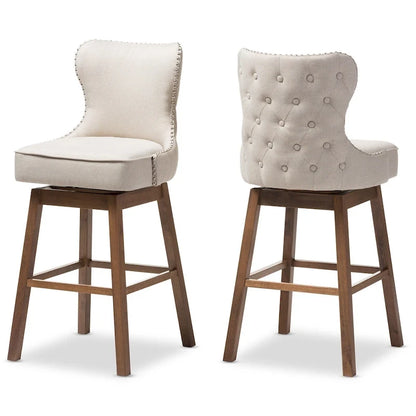 Gradisca Modern and Contemporary 2-Piece Swivel Bar Stool Set