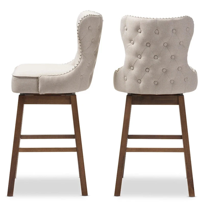 Gradisca Modern and Contemporary 2-Piece Swivel Bar Stool Set