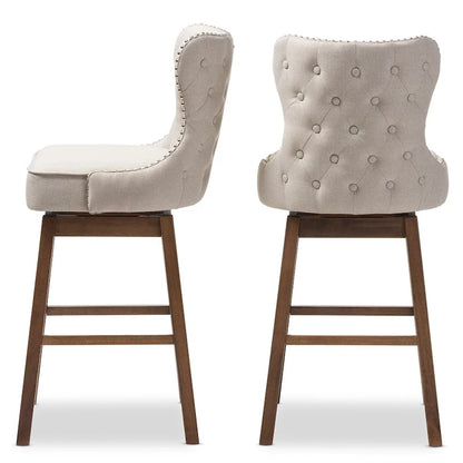 Gradisca Modern and Contemporary 2-Piece Swivel Bar Stool Set