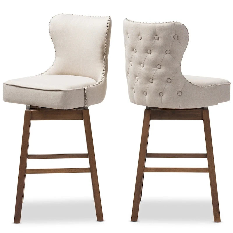 Gradisca Modern and Contemporary 2-Piece Swivel Bar Stool Set