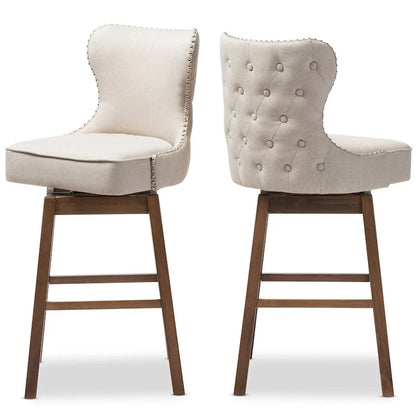 Gradisca Modern and Contemporary 2-Piece Swivel Bar Stool Set