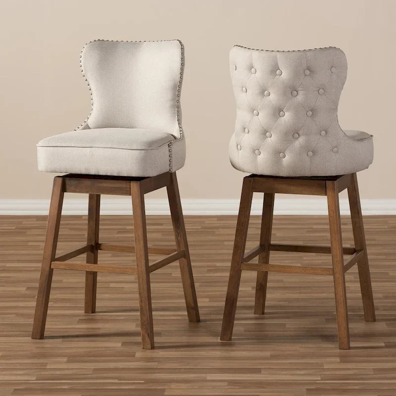 Gradisca Modern and Contemporary 2-Piece Swivel Bar Stool Set
