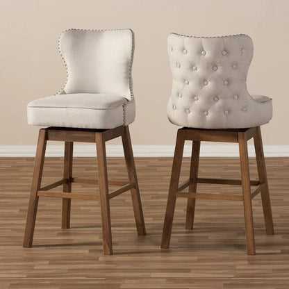 Gradisca Modern and Contemporary 2-Piece Swivel Bar Stool Set