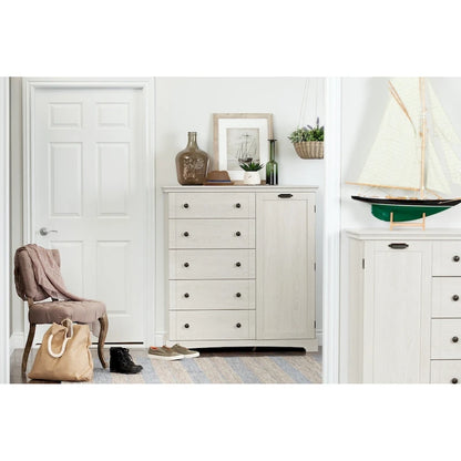 South Shore Avilla Door Chest with 5 Drawers