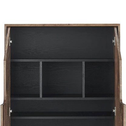 DH BASIC Urban Reclaimed Oak 15-Pair Shoe Cabinet by Denhour