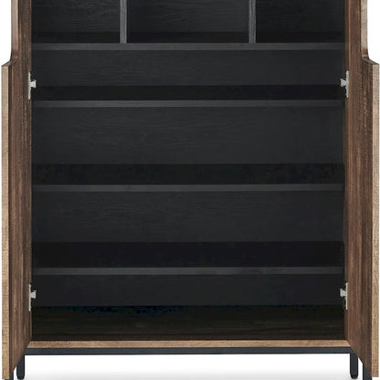 DH BASIC Urban Reclaimed Oak 15-Pair Shoe Cabinet by Denhour