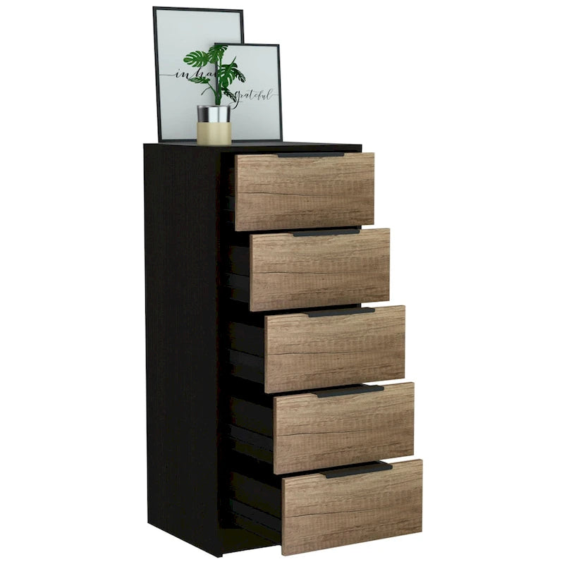 TUHOME Kaia 5 Drawer Dresser, Vertical Dresser