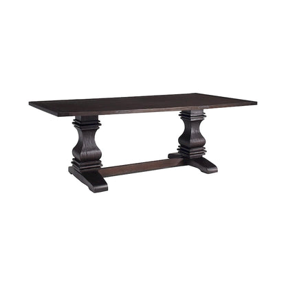 Rectangular Wood Dining Table in Rustic Espresinso